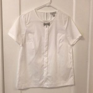 Jcrew top with gem bowl